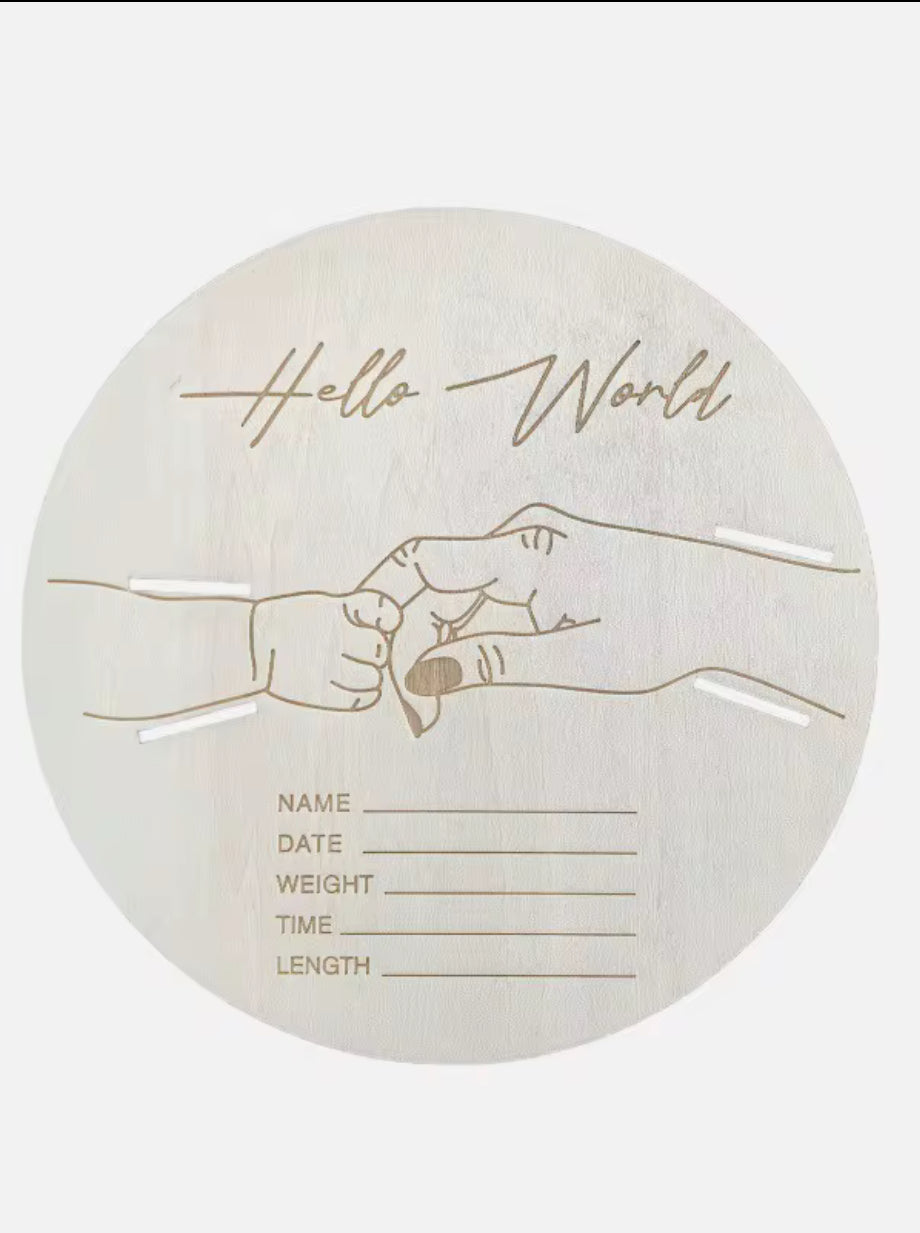 Birth Announcement Plaque