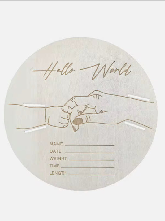 Birth Announcement Plaque