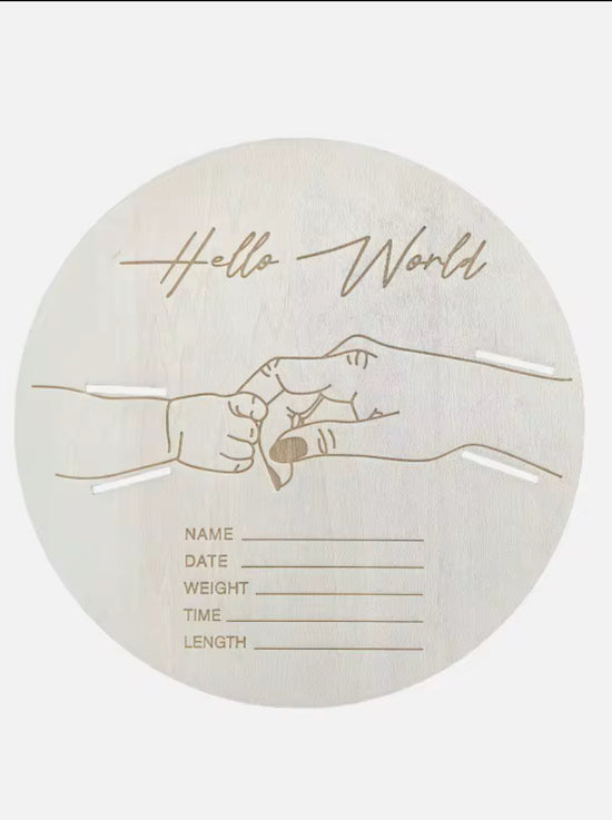Birth Announcement Plaque